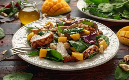 Sałatka z mango i kurczaka z menu beszamel